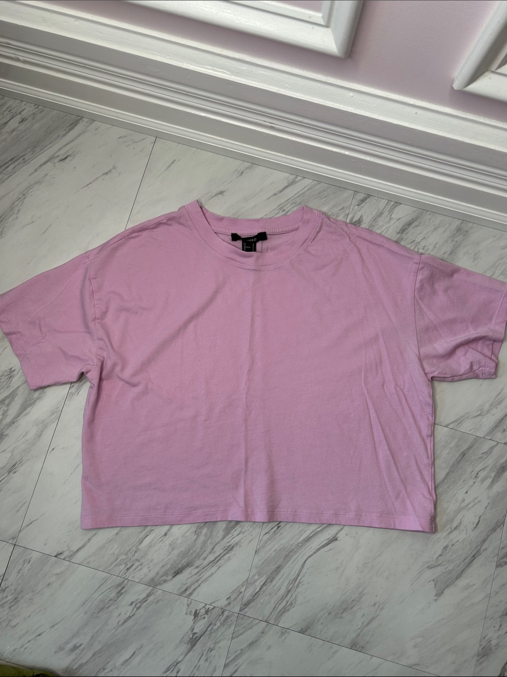 Forever 21 Lilac Boxy Crop Tee